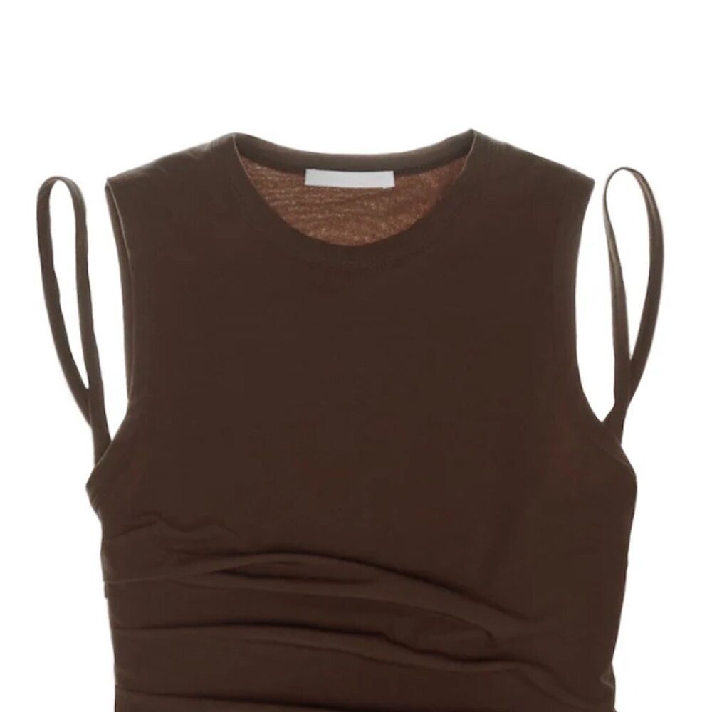 HELMUT LANG NWT Chocolate Brown Crop Tank